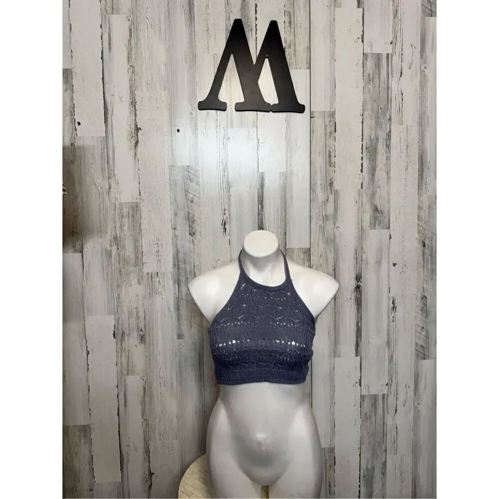 Crochet Blue crop top